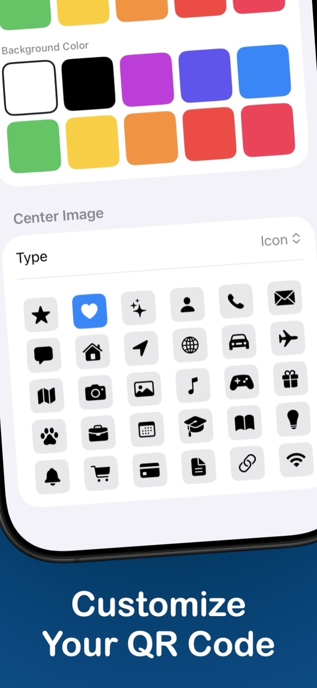 SMAQ screenshot: customize your QR code